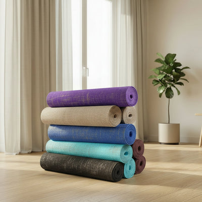 Tapis Pilates HempFlex 5 mm – Fibres Naturelles & PVC Résistant