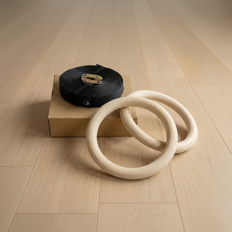 Anneaux Suspendus Pilates BirchRing – Suspension & Grip Naturel